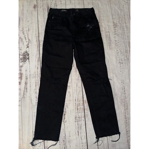 AG Adriano Goldschmied Black Straight Leg Phoebe Jeans - Picture 1 of 8
